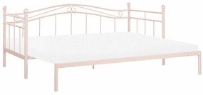 Κρεβάτι Berwyn 799, Μονόκλινο με έξτρα κρεβάτι, Τριανταφυλλί, 90x200, Μέταλλο, Τάβλες για Κρεβάτι, 102x209x86cm, 32 kg | Epipla1.gr