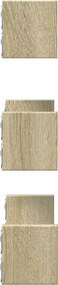 vidaXL Ράφια Τοίχου Σετ 3 Τεμαχίων Sonoma Δρυς Επεξεργασμένο Ξύλο