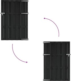 vidaXL Πόρτα Φράχτη Γκρι 100 x 150 εκ. από WPC