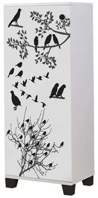 Παπουτσοθήκη Filinta Manyas 869VEL6510 50x38x127cm White-Black Πλαστικό,Μοριοσανίδα