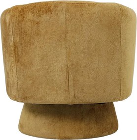 Πολυθρόνα περιστρεφόμενη Kreslo ύφασμα σε μελί απόχρωση 78x81x77εκ 78x81x77 εκ.