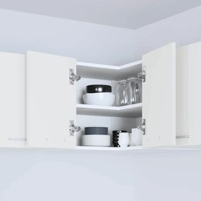 vidaXL Κρεμαστό ντουλάπι Λευκό 57 x 57 x 40 εκ. Επεξεργασμένο Ξύλο