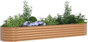 vidaXL Ανεβασμένο Κρεβάτι Καφέ 320 x 80 x 44 cm Ατσάλι