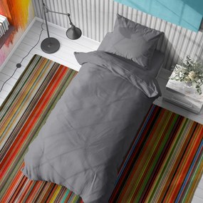 Σεντόνια Μονά (Σετ 3τμχ) Dimcol Solid Dark Grey 495