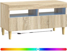 vidaXL Ντουλάπα LED Τηλεόρασης Sonoma Δρυς Επεξεργασμένο Ξύλο