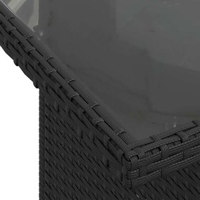 vidaXL Σετ Καναπέ Κήπου με μαξιλάρι 5 pcs Μαύρο Πολυ ράταν