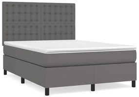 ΚΡΕΒΑΤΙ BOXSPRING ΜΕ ΣΤΡΩΜΑ ΓΚΡΙ 140X200ΕΚ. ΑΠΟ ΣΥΝΘΕΤΙΚΟ ΔΕΡΜΑ 3142849