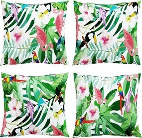 vidaXL Μαξιλάρια Διακοσμητικά 4 τεμ. Πολύχρωμο 40 x 40 εκ. Υφασμάτινα