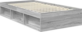 vidaXL Σκελετός Κρεβατιού Γκρι Sonoma 100 x 200 cm