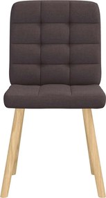 vidaXL Καρέκλες Τραπεζαρίας 2 τεμ. Σκούρο Καφέ Υφασμάτινες