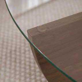 Τραπεζάκι Σαλονιού Καρυδιά LIYA 90x90x30