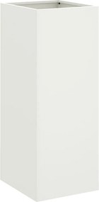 vidaXL Ζαρντινιέρα Λευκή 32x29x75 εκ. από Χάλυβα