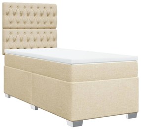 ΚΡΕΒΑΤΙ BOXSPRING ΜΕ ΣΤΡΩΜΑ ΚΡΕΜ 80 X 200 ΕΚ. ΥΦΑΣΜΑΤΙΝΟ 3292627