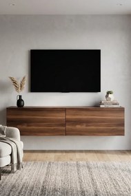 Stewehome Μοντέρνα επιτοίχια τηλεοπτική βάση από σανίδα μελαμίνης 120x32x30 cm