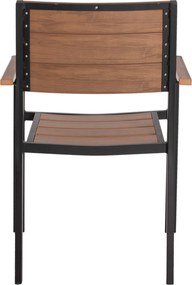 ΠΟΛΥΘΡΟΝΑ ΑΛΟΥΜΙΝΙΟΥ SAGA ΜΑΥΡΗ ΜΕ POLYWOOD HM5127.03 56x55x85,5Yεκ.