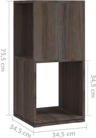vidaXL Ντουλάπι Περιστ. Γκρι/Sonoma Δρυς 34,5x34,5x75,5εκ Επεξ. Ξύλο