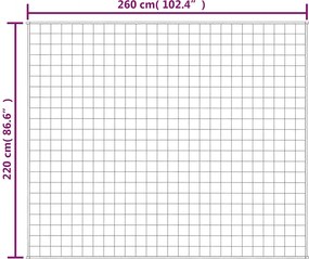 vidaXL Κουβέρτα Βαρύτητας Μπλε 220 x 260 εκ. 11 κ. Υφασμάτινη