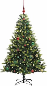 vidaXL Τεχνητό Χριστουγεννιάτικο Δέντρο με Συρταρωτές Βαθμίδες 150 LED