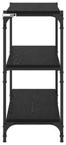 vidaXL Βιβλιοθήκη Μαύρη Οξυά 80 x 33 x 70,5 εκ.