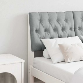 VidaXL Ταπετσαρισμένο κεφαλάρι Ανοιχτό γκρι 120 cm