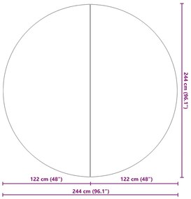 vidaXL Εδαφοκάλυψη Πισίνας Μαύρο Ø 244 cm Μη Υφαμένο Ύφασμα