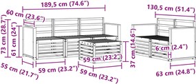 vidaXL Σετ Καναπέ 6 pcs Στερεό Ξύλο Ακακίας