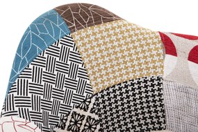 Καρέκλα MIRTO με Ξύλινα πόδια και Κάθισμα PATCHWORK 63x57x80 εκ. 4αδα 63x57x80 εκ.
