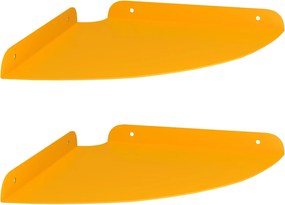 vidaXL Πλωτό ράφι με ράφι 2 pcs Χαμομηλί κίτρινο 24 x 24 x 2 εκ