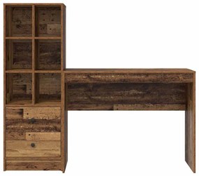 vidaXL Γραφείο με συρτάρι 2 pcs Παλιό ξύλο