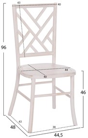 Καρέκλα C9410.05 Ξύλο Toon σε White Wash απόχρωση 44,5x48x96Υεκ.