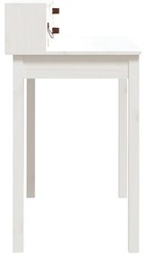 vidaXL Γραφείο Λευκό 110x50x93 εκ. από Μασίφ Ξύλο Πεύκου