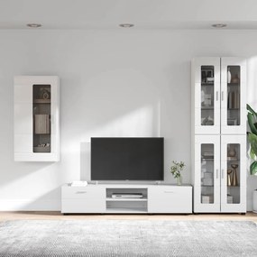 vidaXL Σετ επίπλου τηλεόρασης FLORIN 3 pcs Υψηλής γυαλάδας λευκό