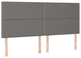 Κεφαλάρι Κρεβατιού LED Γκρι 160x5x118/128 εκ - Γκρι