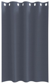 vidaXL Κουρτίνες με κουρτίνες 2 pcs Ανθρακί 175 x 140 εκ. Πολυεστέρας