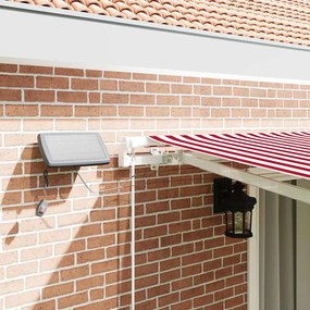 vidaXL Αναδιπλούμενη τέντα Κόκκινο και Λευκό 450 x 350 εκ