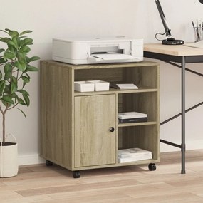 vidaXL Βάση Εκτυπωτή με Ρόδες Sonoma Δρυς 60x50x67 εκ.