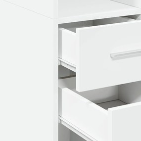 vidaXL Ντουλάπι Λευκό 30x42,5x185 εκ. από Επεξεργασμένο Ξύλο
