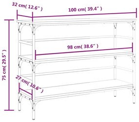 ΤΡΑΠΕΖΙ ΚΟΝΣΟΛΑ ΚΑΦΕ ΔΡΥΣ 100X32X75 ΕΚ. ΕΠΕΞΕΡΓΑΣΜΕΝΟ ΞΥΛΟ 839052