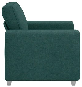vidaXL Καναπές με μαξιλάρι Σκούρο πράσινο 100 x 77 x 82 εκ ύφασμα