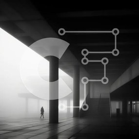 Intra Συλλεκτικό Ξύλινο Παζλ Plywood 4mm - Εξερευνώντας το μυστηριώδες ομιχλώδες διάστημα Σε Ξύλινο Κουτί - Διαστάσεις Puzzle: 10x10 cm – 25 κομμάτια