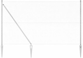 vidaXL Στύλος Περιφράξεων Ασημί 25 x 1,5 μ (πλέγμα 13 χιλ.) Ατσάλι