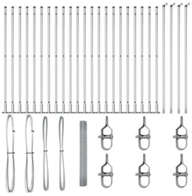 vidaXL Στύλος Περιφράξεων Ασημί 50 x 1,2 μ (12 x 12 mm πλέγμα) Ατσάλι