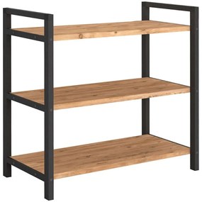 Παπουτσοθήκη Navari 0212539 66x36x70cm Black-Oak Melamine, Metal