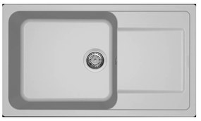 Νεροχύτης κουζίνας LIFE 410 Aluminium 79 ELLECI 86x50cm - LM241079