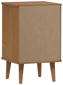 vidaXL Κομοδίνο MOLDE Καφέ 40 x 35 x 65 εκ. από Μασίφ Ξύλο Πεύκου