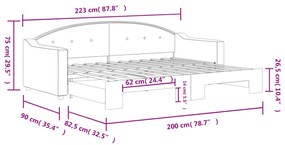 ΚΑΝΑΠΕΣ ΚΡΕΒΑΤΙ ΣΥΡΟΜΕΝΟΣ TAUPE 80 X 200 ΕΚ. ΥΦΑΣΜΑΤΙΝΟΣ 3197528