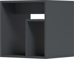Βοηθητικό τραπέζι Doublo pakoworld ανθρακί 40x35x40εκ