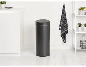 Κάδος Brabantia Touch Bin New 1008860, 30 l, αθόρυβο και ομαλό κλείσιμο, σκούρο γκρι