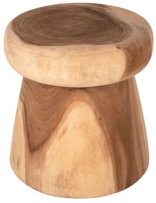 SIDE TABLE ROUND CUPRE  SOLID SUAR WOOD-NATURAL Φ43x46Hcm.