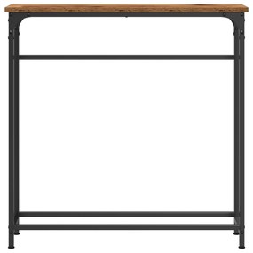 vidaXL Κονσόλα Ξύλου Παλιού 75x19,5x75 εκ. Κατασκευασμένο από Ξύλο και Χάλυβα